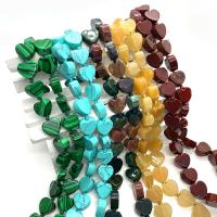 Collar de Piedras Preciosas, Piedra natural, Corazón, unisexo, más colores para la opción, 10mm, longitud:aproximado 38 cm, Vendido por UD