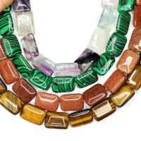 Mixed Gemstone Beads, Natural Stone, Rectangle, DIY Approx 38 cm 
