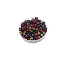 Acryl Schmuck Perlen, Kreuz, Spritzlackierung, DIY, gemischte Farben, 6x6mm, Bohrung:ca. 3.2mm, ca. 3000PCs/Tasche, verkauft von Tasche