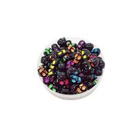 Acryl Schmuck Perlen, Schädel, Spritzlackierung, DIY, gemischte Farben, 8x10mm, Bohrung:ca. 1.8mm, ca. 1350PCs/Tasche, verkauft von Tasche