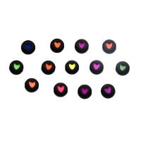 Acrylic Jewelry Beads, Heart, painted, DIY, mixed colors Approx 