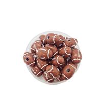 Perle acrylique, Ballon de rugby, DIY Environ 3.8mm, Environ Vendu par sac