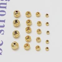 perla de cobre, metal, Esférico, chapado en color dorado, Bricolaje & diverso tamaño para la opción, dorado, Vendido por UD