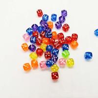 Acryl Schmuck Perlen, Quadrat, Spritzlackierung, DIY, gemischte Farben, 8mm, ca. 1050PCs/Tasche, verkauft von Tasche