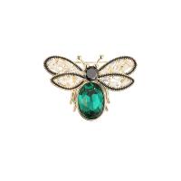 Cubic Zirconia Brooch, Brass, Bee, 14K gold-filled, Unisex & micro pave cubic zirconia 