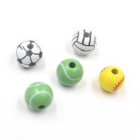 Druck Holz Perlen, DIY & verschiedene Stile für Wahl, 16x16mm, Bohrung:ca. 4mm, verkauft von PC