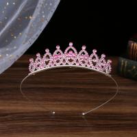 Hair Bands, Zinc Alloy, Crown, silver color plated, fashion jewelry & for woman & with rhinestone 