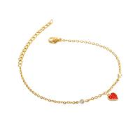 Titanium Steel Bracelet & Bangle, with 4.5cm extender chain, Heart, high quality gold color plated, fashion jewelry & for woman & with rhinestone, golden Approx 15.5 cm 