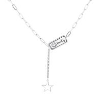 Sterling Silver Jewelry Necklace, 925 Sterling Silver, polished, fashion jewelry & for woman, 450mm 