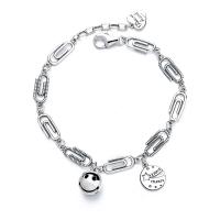 Sterling Silver Bracelets, 925 Sterling Silver, polished, fashion jewelry & for woman, 190mm 