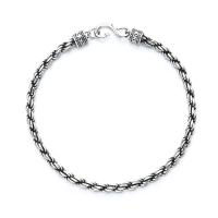 Sterling Silver Chain Bracelet, 925 Sterling Silver, polished, French Rope Chain & fashion jewelry & Unisex 
