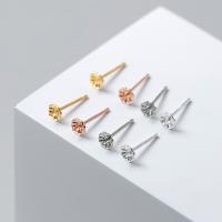 Sterling Silver Earring Stud Component, 925 Sterling Silver, plated, DIY 