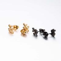 Stainless Steel Stud Earring, 304 Stainless Steel, Tree, Vacuum Ion Plating, fashion jewelry & for woman 