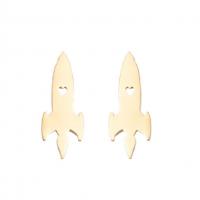 Stainless Steel Stud Earring, 304 Stainless Steel, Rocket, Vacuum Ion Plating, fashion jewelry & for woman 