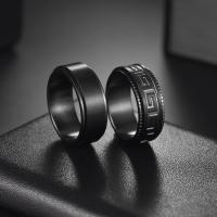 Titanium Steel Finger Ring  & for man, black 