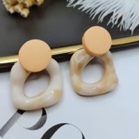 Wood Earring, with Acetate, fashion jewelry & for woman 