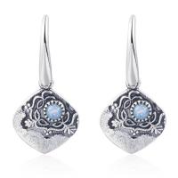 Turquoise Zinc Alloy Earring, with turquoise, fashion jewelry & for woman 