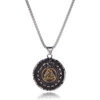 316 Stainless Steel Necklace, Triangle, plated, fashion jewelry & for man, original color cm 