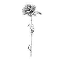 Earring Cuff and Wraps, Zinc Alloy, Rose, silver color plated, fashion jewelry & for woman, silver color, 53mm 