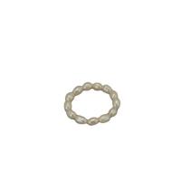 Kultivierten Süßwasser Perle Ring, Natürliche kultivierte Süßwasserperlen, elastisch & für Frau, weiß, verkauft von PC