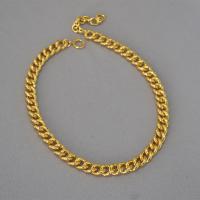 Brass Chain Necklace, plated, fashion jewelry & twist oval chain & for woman 460mm 