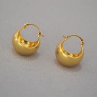 Brass Hoop Earring, 18K gold plated, fashion jewelry & for woman 20mm 