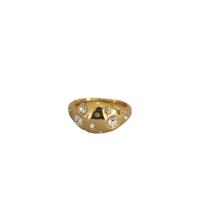 ラインス トーン真鍮指のリング, 銅, ゴールドメッキ, 異なるサイズの選択 & 女性用 & ライン石のある, 売り手 パソコン