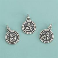 Sterling Silver Pendants, 925 Sterling Silver, Flat Round, vintage & DIY, 11.8mm Approx 3mm 