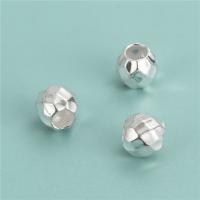 Sterling Silver Spacer Beads, 925 Sterling Silver, DIY & faceted, silver color Approx 3.8mm 