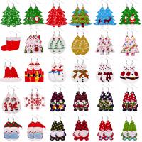 Christmas Earrings, Synthetic Leather, Christmas Design & for woman 