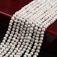 Rice Cultured Freshwater Pearl Beads, DIY, white, 6-7mm Approx 14-15 Inch 