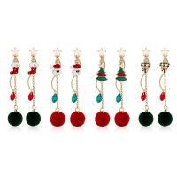 Christmas Earrings, Zinc Alloy, Christmas Design & for woman & with rhinestone 