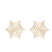 Stainless Steel Stud Earring, 304 Stainless Steel, Spider Web, Vacuum Ion Plating, fashion jewelry & for woman 9mm 