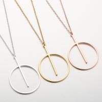 Stainless Steel Jewelry Necklace, 304 Stainless Steel, Round, Vacuum Ion Plating, fashion jewelry & for woman 