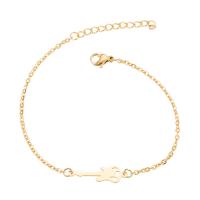 Stainless Steel Charm Bracelet, 304 Stainless Steel, with 5cm extender chain, Vacuum Ion Plating, fashion jewelry & for woman, Crystal Gold cm 