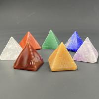 Piedra natural Decoración Pirámide, color mixto, 25x25mm, aproximado 7PCs/Set, Vendido por Set