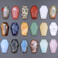 Decoración de semi piedras preciosas, Piedra natural, pulido, diferentes materiales para la opción, más colores para la opción, 19x30mm, Vendido por UD