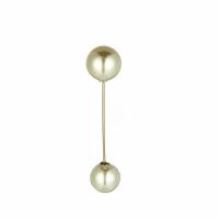Plastic Pearl Brooch, Zinc Alloy, with Plastic Pearl, Round, silver color plated  & for woman, white 