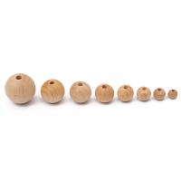 Original Holz Perlen, Buchenholz, rund, poliert, DIY & verschiedene Größen vorhanden, verkauft von PC