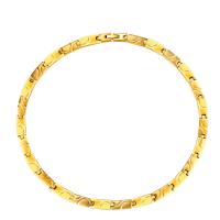 Halskette, 316 L Edelstahl, Vakuum-Ionen-Beschichtung, Modeschmuck & für Frau, goldfarben, 7mm, Länge:ca. 18.89 ZollInch, verkauft von PC