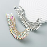 Earring Cuff and Wraps, Zinc Alloy, with Glass Rhinestone, fashion jewelry & for woman & with rhinestone 