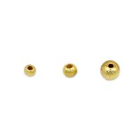 Brass Spacer Beads, Round, 18K gold plated 