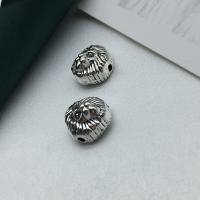 Zinc Alloy Animal Beads, Lion, antique silver color plated, DIY Approx 1.9mm 