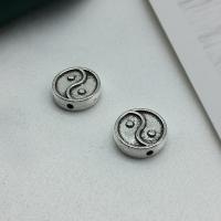 Zinc Alloy Jewelry Beads, antique silver color plated, ying yang & DIY 