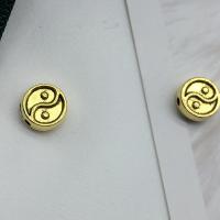 Zinc Alloy Jewelry Beads, antique gold color plated, ying yang & DIY 