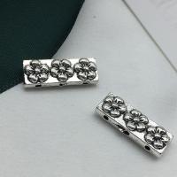 Zinc Alloy Jewelry Beads, Rectangle, antique silver color plated, DIY 