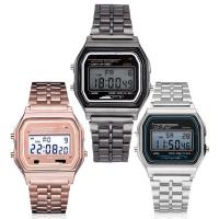LED Armbanduhr, Zinklegierung, mit Glas, wasserdicht & chinesische Bewegung & unisex, keine, 35*35mm, Länge:ca. 22.5 cm, verkauft von PC