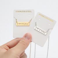 Stainless Steel Jewelry Necklace, 304 Stainless Steel, Rectangle, Vacuum Ion Plating, fashion jewelry & for woman cm 