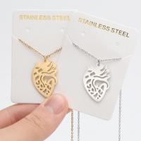 Stainless Steel Jewelry Necklace, 304 Stainless Steel, Heart, Vacuum Ion Plating, fashion jewelry & for woman & hollow cm 