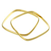 Stainless Steel Bangle, 316 Stainless Steel, Square, Vacuum Plating, fashion jewelry & for woman, golden, 6mm, Inner Approx 61mm 